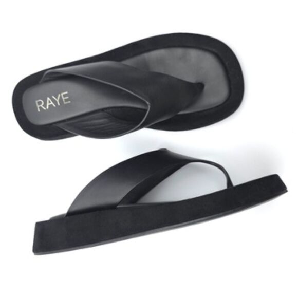 NEW RAYE Chris Sandal Leather Thong Clean Girl Minimal Chunky Platform Y2k 90s - Picture 8 of 11